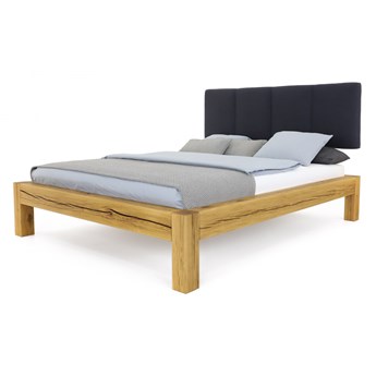 Łóżko drewniane dębowe z panelem tapicerowanym URBAN FOREST 2 180x200