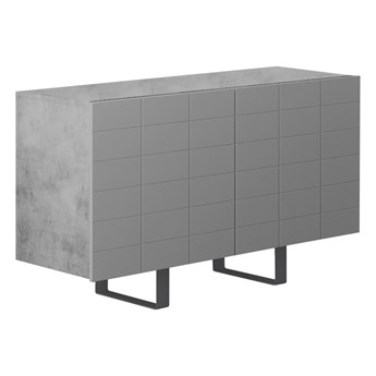 SELSEY Włoska komoda dwudrzwiowa Antoinettie 110 cm z przetworzonych butelek PET Beton/Szary