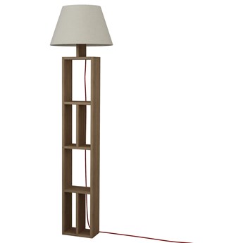 SELSEY Lampa podłogowa Maringly 164 cm biała z półkami