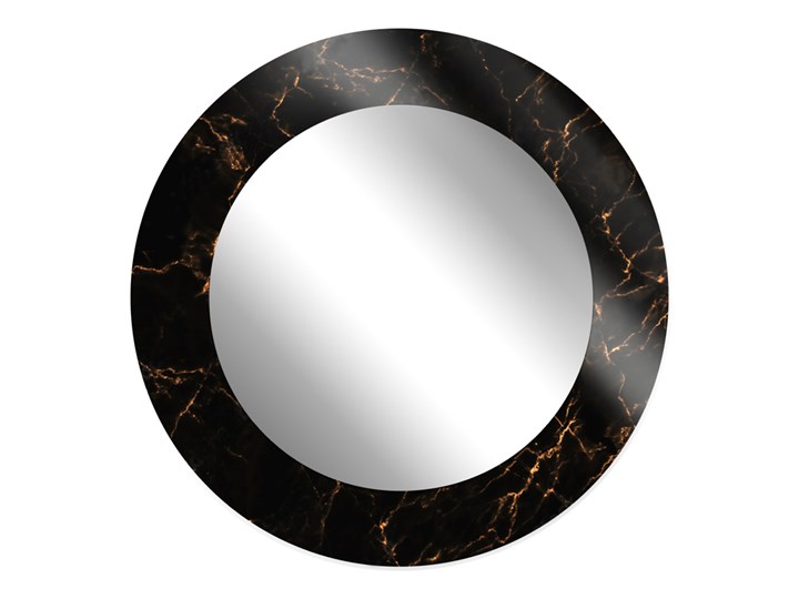SELSEY Lustro ścienne okrągłe Carcopino czarny marmur
