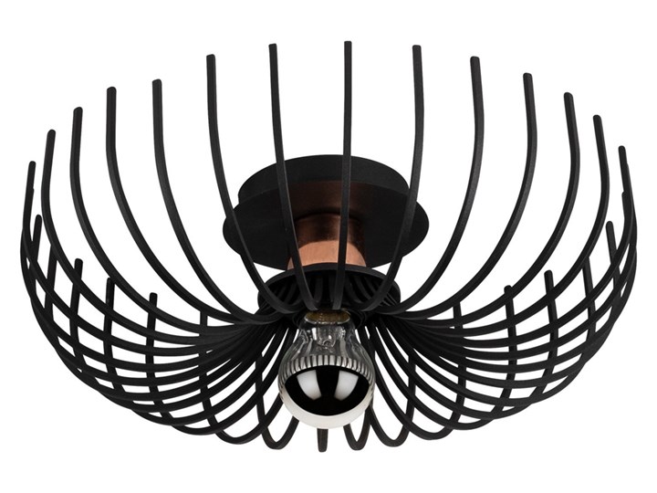 SELSEY Lampa sufitowa Skyriblent czarna Lampa z kloszem Metal Pomieszczenie Sypialnia Kolor Czarny