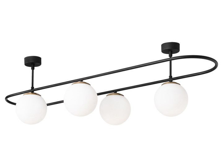 SELSEY Lampa sufitowa Flawls x4 czarna