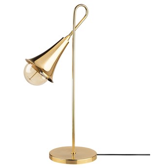 SELSEY Lampa stołowa Fiertsy w kształcie trąbki złota
