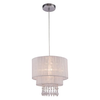SELSEY Lampa wisząca Bennett biała średnica 30 cm
