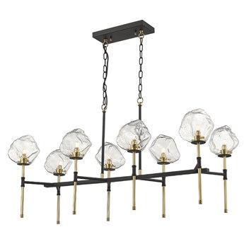 SELSEY Lampa wisząca Arsenio x8 czarno-złota