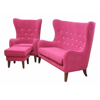SELSEY Komplet wypoczynkowy Ramino sofa i fotel z podnóżkiem