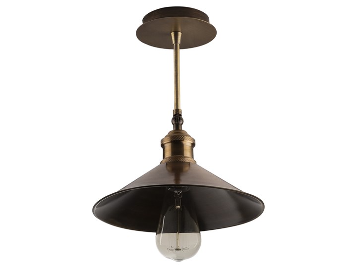 SELSEY Lampa wisząca Staice kapelusz średnica 24 cm czarna Metal Lampa z kloszem Kolor Czarny