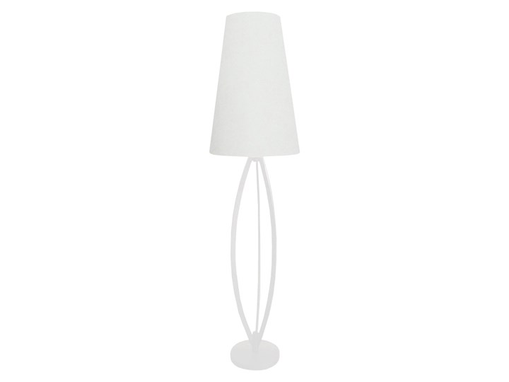 SELSEY Lampa podłogowa Dolly biała Lampa z abażurem Tkanina Lampa z kloszem Metal Kolor Biały