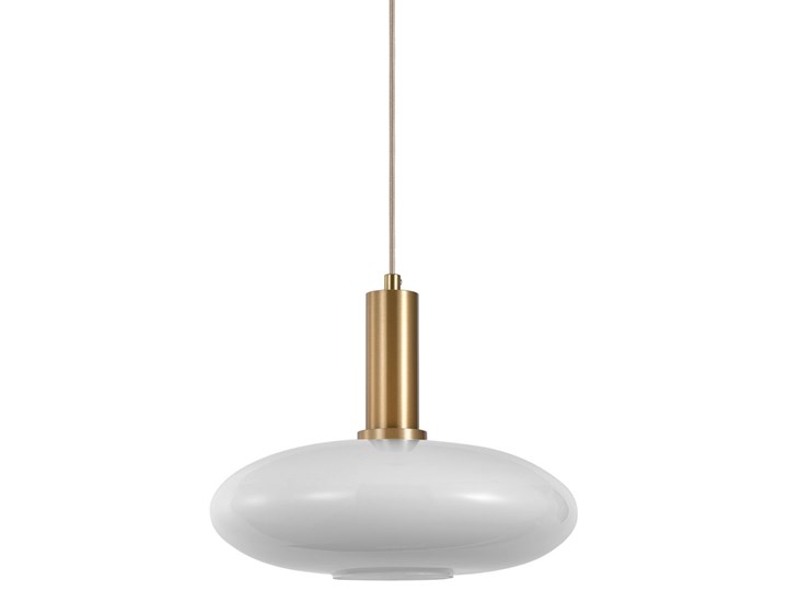 Lampa wisząca klosz szklany biały Ø28x20 cm
