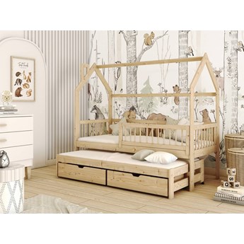 Łóżko dziecięce domek OSKAR 80x160 biały Lano Meble