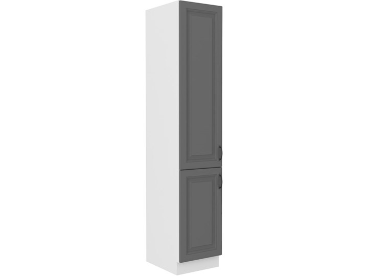 Wysoka Szafka Kuchenna 210x40 cm STILO Szary/Biały