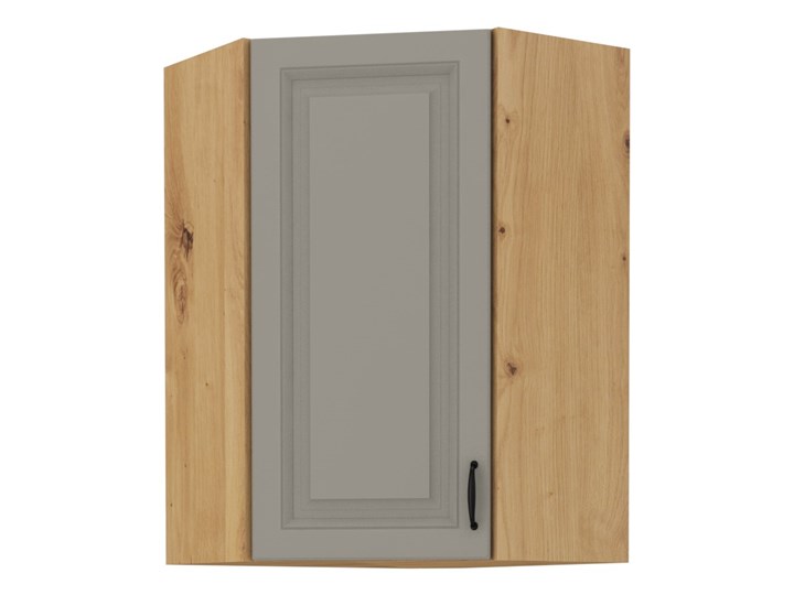 Szafka Wisząca Narożna Kuchenna 58x90 cm STILO Gliniasty Szary/Artisan Drewno Szafka narożna Kategoria Szafki kuchenne Kolor Beżowy