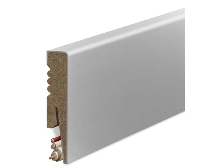 Listwa Przypodłogowa MDF Gładka - SZARE ALUMINIUM - uniwersalny - Szare Aluminium