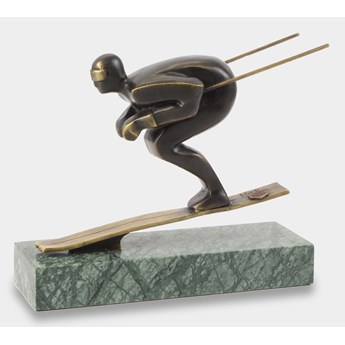 Narciarz Statuetka z Brązu Trofeum Sportowe