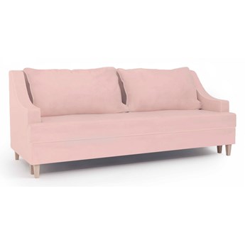 Sofa pudrowy róż trzyosobowa rozkładana Notting Hill klasyczna