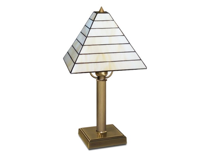 Biurkowa lampa witrażowa OL-B1 Lampa biurkowa Mosiądz Lampa z kloszem Lampa LED Wysokość 41 cm Styl Tradycyjny