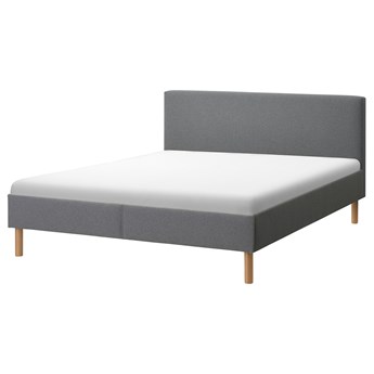 IKEA NARRÖN Tapicerowana rama łóżka, szary, 140x200 cm