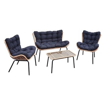 SELSEY Zestaw ogrodowy Texation sofa z dwoma fotelami i stolikiem