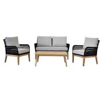 SELSEY Zestaw ogrodowy Caulate sofa z dwoma fotelami i stolikiem