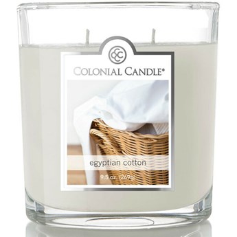Sojowa świeca zapachowa w szkle 2 knoty Colonial Candle 269 g - Bawełna Egyptian Cotton