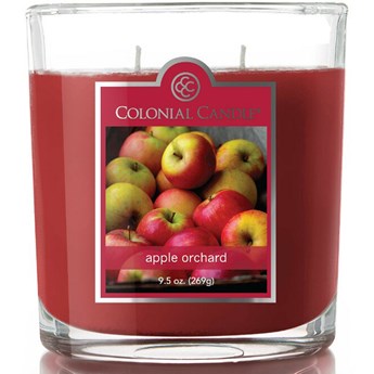 Sojowa świeca zapachowa w szkle 2 knoty Colonial Candle 269 g - Jabłko Apple Orchard