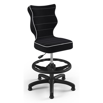 Krzesło Petit czarne z podnóżkiem zdrowotne