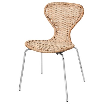 IKEA ÄLVSTA Krzesło, wykonano ręcznie rattan/Sefast chrom, Przetestowano dla: 110 kg