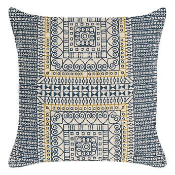 Beliani Poduszka dekoracyjna wielokolorowa bawełniana 50 x 50 cm nadruk geometryczny wzór boho poszewka