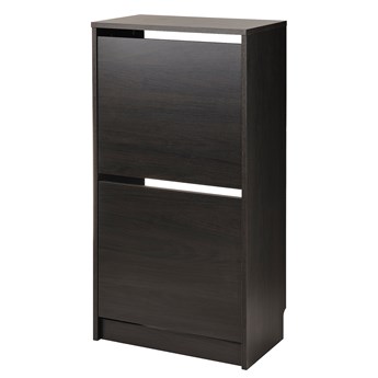 IKEA BISSA Szafka na buty, 2 przegrody, czarnybrąz, 49x28x93 cm