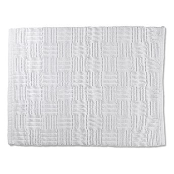 Biały bawełniany dywanik łazienkowy Kela Leana, 55x65 cm
