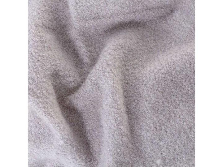 Pled Boucle 140x200cm light grey, 140 X 200 cm 140x200 cm Poliester Wzór Z frędzlami Wełna Pomieszczenie Sypialnia