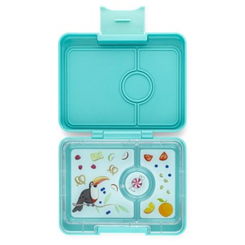 YUMBOX SNACK mini lunchbox, 3 przegródki, Misty Aqua