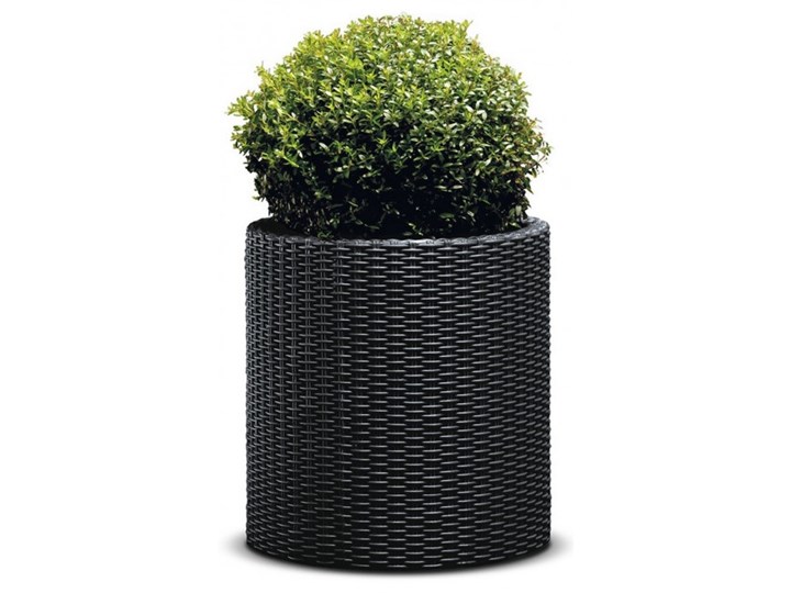 Doniczka Keter S+M+L Cylinder Planters antracytowa Rattan Donica ogrodowa Kolor Czarny Plastik Kategoria Donice ogrodowe