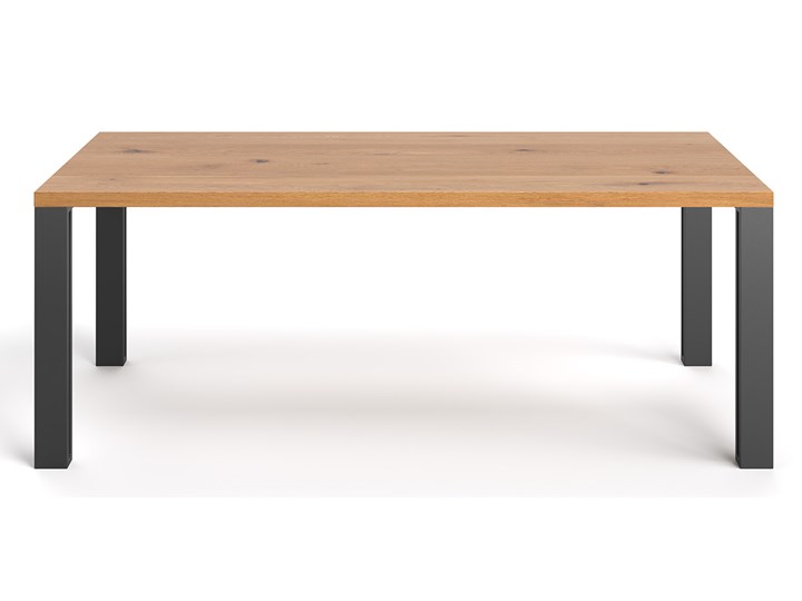 Stół Fold z litego drewna Dąb 120x100 cm Styl Industrialny Wysokość 75 cm Drewno Pomieszczenie Stoły do jadalni
