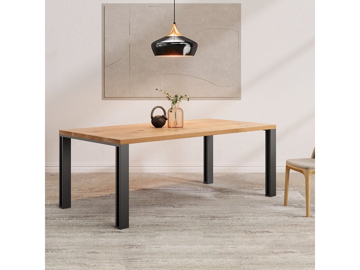 Stół Fold z litego drewna Dąb 120x100 cm Drewno Wysokość 75 cm Pomieszczenie Stoły do jadalni