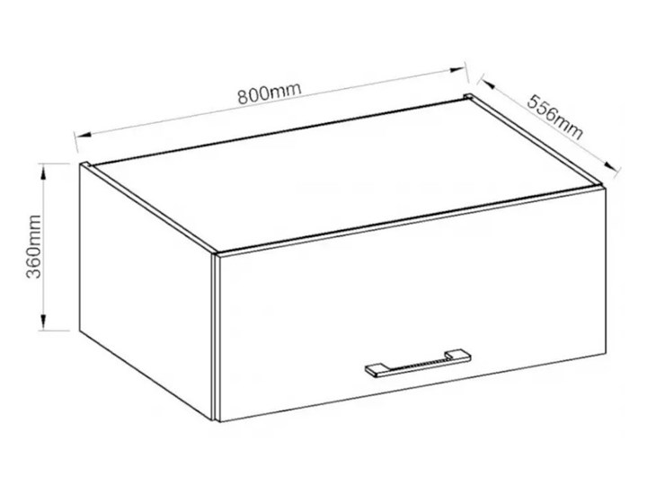 Szafka Wisząca Kuchenna Głęboka 80x36 cm VIGO Matera Drewno Płyta MDF Kategoria Szafki kuchenne