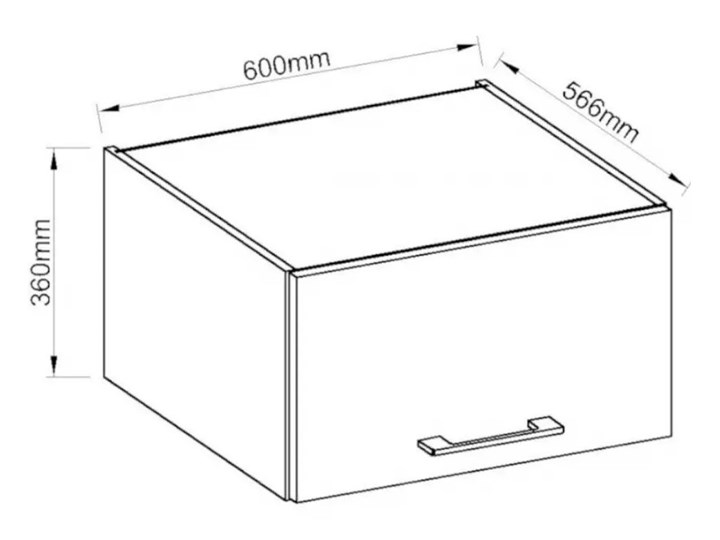 Szafka Wisząca Kuchenna Głęboka 60x36 cm VIGO BIały Drewno Płyta MDF Kategoria Szafki kuchenne