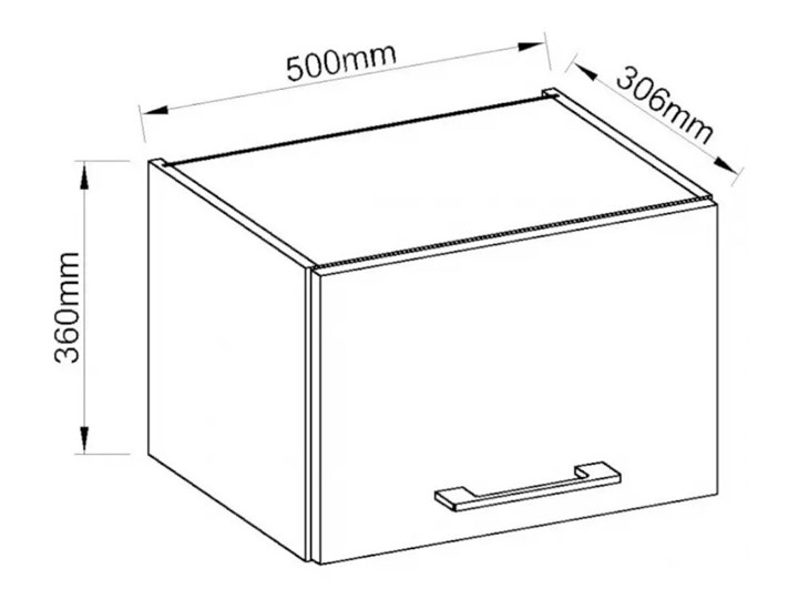 Szafka Wisząca Kuchenna Pozioma 50x36 cm VIGO Bordo Płyta MDF Drewno Kategoria Szafki kuchenne