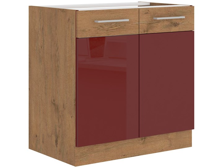 Szafka Stojąca Kuchenna pod Zlew 80 cm VIGO Bordo Drewno Płyta MDF Pod zlewozmywak Szafka dolna Kategoria Szafki kuchenne