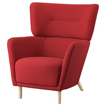 IKEA OSKARSHAMN Fotel uszak, Tonerud czerwony, Głębokość: 86 cm