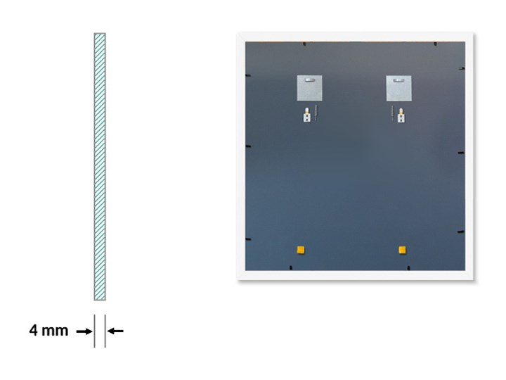 Lustro do sypialni prostokątne w białej ramie MDF 50x50 cm Lustro z ramą Styl Tradycyjny Ścienne Styl Nowoczesny