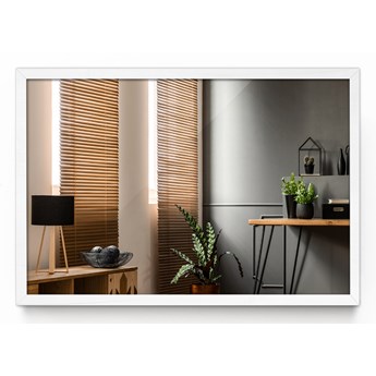 Lustro w białej ramie MDF do przedpokoju 60x40 cm