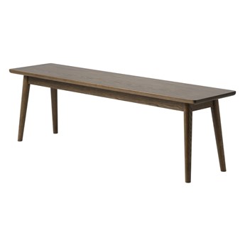 SELSEY Ławka drewniana Visimmy 150 cm przyciemniony dąb