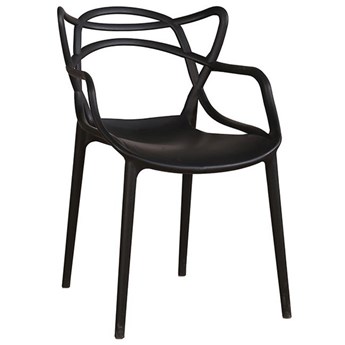 Krzesło z tworzywa HILO PREMIUM czarne - polipropylen