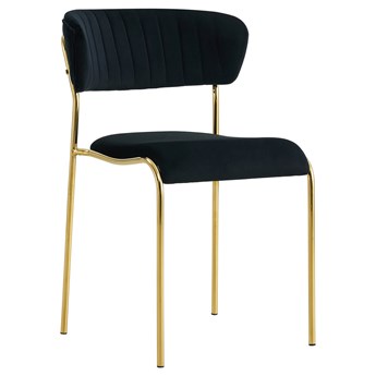 Krzesło Glamour C-897 czarne, złote nogi