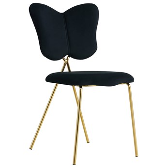 Krzesło Glamour C-898 czarne , złote nogi