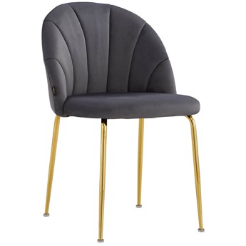 Krzesło Glamour C-905 szare, złote nogi