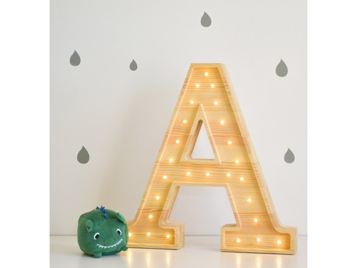 Lampa Literka z drewna