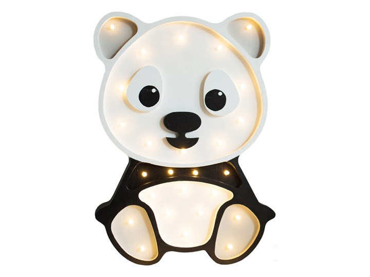Dziecięca lampka LED z drewna Panda