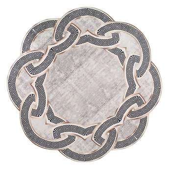 Szaro-beżowy okrągły dywan ø 160 cm – Vitaus